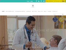 Tablet Screenshot of lankahospitals.com